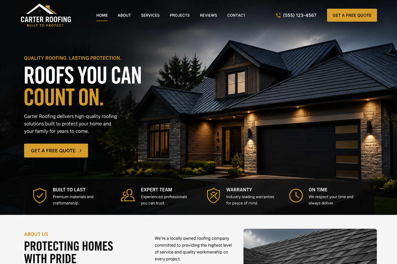 Roofing Website